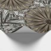 Stijlvol elegant Kaleidoscope Design Brown Grey Cadeaupapier (Hoek)