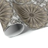 Stijlvol elegant Kaleidoscope Design Brown Grey Cadeaupapier (Rol Hoek)
