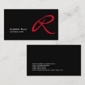 Stijlvol Elegant Modern Monogram Professioneel Visitekaartje (Voorkant / Achterkant)