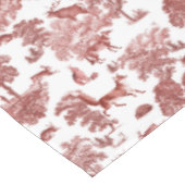 Stijlvol Elegant Red French Toile Fox Rabbit Tafelkleed (Gekanteld)