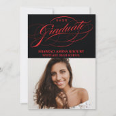 STIJLVOL ELEGANT SCRIPT 2 AFSTUDEREN FEESTUITNODIG KAART (Voorkant)