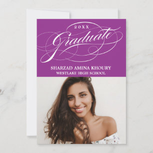 STIJLVOL ELEGANT SCRIPT 2 AFSTUDEREN FEESTUITNODIG KAART