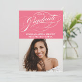 STIJLVOL ELEGANT SCRIPT 2 AFSTUDEREN FEESTUITNODIG KAART (Staand voorkant)