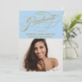 STIJLVOL ELEGANT SCRIPT 2 AFSTUDEREN FEESTUITNODIG KAART (Staand voorkant)