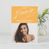 STIJLVOL ELEGANT SCRIPT 2 AFSTUDEREN FEESTUITNODIG KAART (Staand voorkant)
