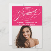STIJLVOL ELEGANT SCRIPT 2 AFSTUDEREN FEESTUITNODIG KAART (Voorkant)