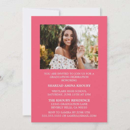 STIJLVOL ELEGANT SCRIPT 2 AFSTUDEREN FEESTUITNODIG KAART (Achterkant)