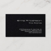 Stijlvol Elegant Zwart Modern Indrukwekkende Trend Visitekaartje (Voorkant)