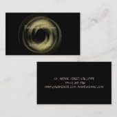 Stijlvol elegant — zwart visitekaartje (Voorkant / Achterkant)