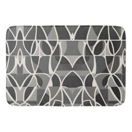 Stijlvol Elegant Zwart Wit geometrisch patroon Badmat