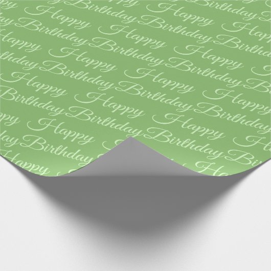 Stijlvol en decoratief groen cadeaupapier (Hoek)