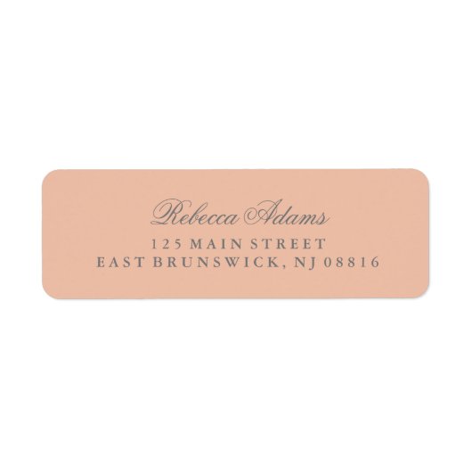 Stijlvol en Elegant Blush Roze Etiket (Voorkant)