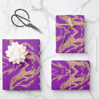 Stijlvol en elegant Golden Marble patroon Inpakpapier Vel