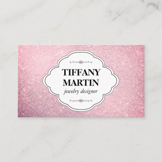 Stijlvol en Fancy glitter Visitekaartje (Voorkant)