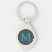 Stijlvol en gepersonaliseerd monogram sleutelhanger (Voorkant)