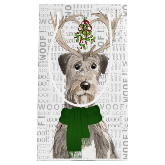 Stijlvol en grappig Iers Wolfhound Lover Kerstmis Klein Cadeauzakje (Voorkant)