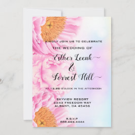 Stijlvol en legant Floral Bouquet Wedding Kaart