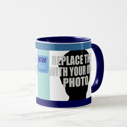 Stijlvol en modern 2 foto's (upload & wees creatie mok (Voorkant rechts)