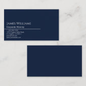 Stijlvol en modern Navy White Visitekaartje (Voorkant / Achterkant)