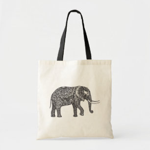 Stijlvol Fantasy Elephant Doodle Tote Bag