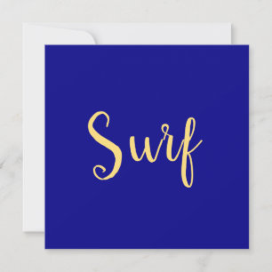 Stijlvol Festief SURF Script Koningsblauwe Achterg