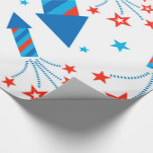 Stijlvol Fireworks Freedom Pattern Cadeaupapier (Hoek)