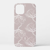 Stijlvol Floral Pattern Monogram Case-Mate iPhone Case (Achterkant)