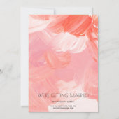 Stijlvol fotoweddenschap Getekend koraal sparen de Save The Date (Achterkant)