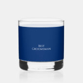Stijlvol frame Navy Monogram Whisky Glas (Achterkant)