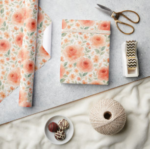 Stijlvol Frans Shabby Chic Bloemmotief Cadeaupapier