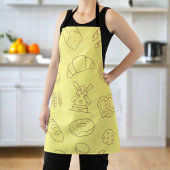 Stijlvol Fun Bakken & Koken Geel Donuts Brood Schort