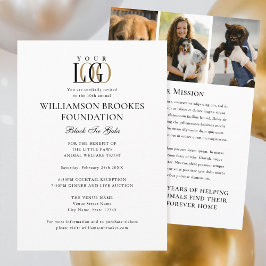 Stijlvol Gala Custom Event Logo Foto Wit Zwart Kaart