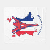 Stijlvol GEADDICEERD AAN PARIS Fleece Deken (Voorkant (Horizontaal))