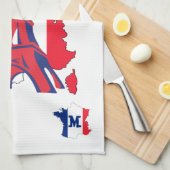 Stijlvol GEADDICEERD AAN PARIS-monogram Theedoek (Quarter Fold)