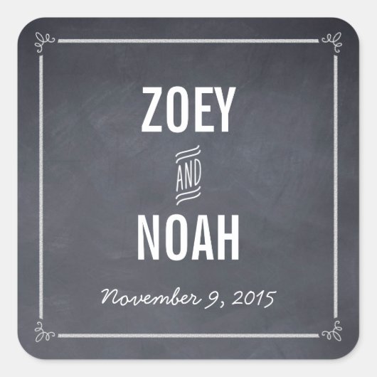 Stijlvol gebakken Sticker voor de gunst (Voorkant)