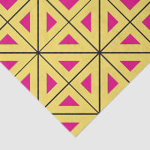 Stijlvol geel en roze geometrisch patroon tissuepapier (Detail)