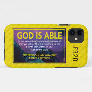 Stijlvol Geel GOD IS ABSOLUUT Monogram iPhone 11 Hoesje