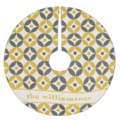Stijlvol Geel Grijs Geometrisch Geometrisch Gepers Kerstboom Rok (Voorkant)