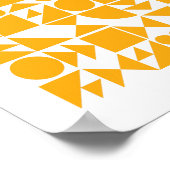 Stijlvol geel modern Geometrisch ontwerp Poster (Hoek)