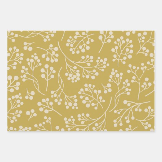 Stijlvol geel patroonpatroon moderne boerderij inpakpapier vel (Voorkant 3)