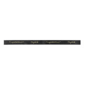 Stijlvol gefeliciteerd Afstuderen Black Faux Gold Lint (Voorkant)