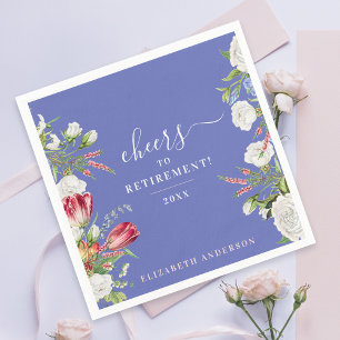 Stijlvol gejuich Elegant Lavendel Pensioen Bloemen Servet
