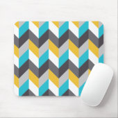 Stijlvol Geometric Blue Gellow Grey Pattern Muismat (Met muis)