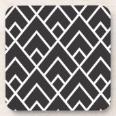 Stijlvol Geometric Diamond Grid Pattern Bier Onderzetter (Voorkant)