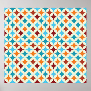 Stijlvol geometrisch: naadloos patroon poster