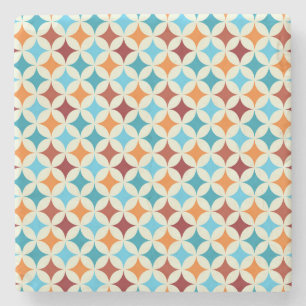 Stijlvol geometrisch:  naadloos patroon stenen onderzetter