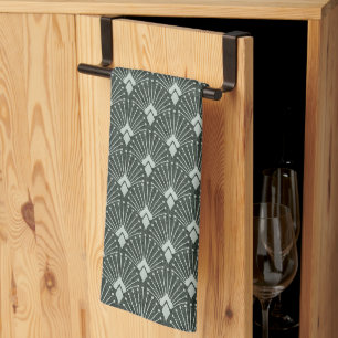 Stijlvol geometrisch patroon, kunstdeco. theedoek