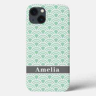 Stijlvol Geometrisch patroon met naam iPhone 13 Hoesje