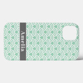 Stijlvol Geometrisch patroon met naam Case-Mate iPhone Case (Achterkant (horizontaal))