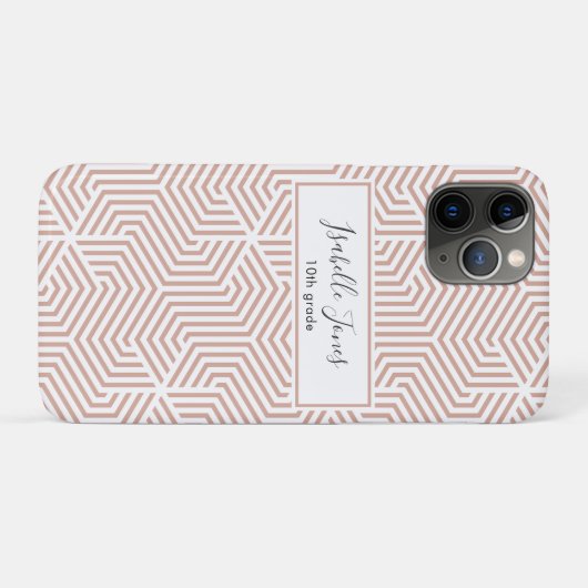 stijlvol geometrisch script, aangepast aan school Case-Mate iPhone case (Achterkant (horizontaal))